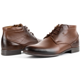 Olivier Chaussures habillées en cuir homme isolées 802MA marron brun 3