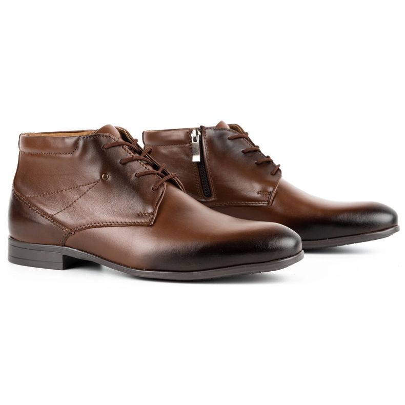 Olivier Chaussures habillées en cuir homme isolées 802MA marron brun 2
