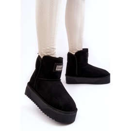 Des bottes de neige des femmes végétaliennes sur la plate-forme noire D.Franklin le noir 2