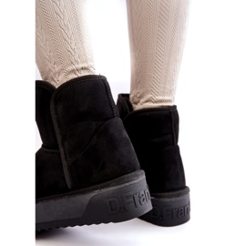 Des bottes de neige des femmes végétaliennes sur la plate-forme noire D.Franklin le noir 4