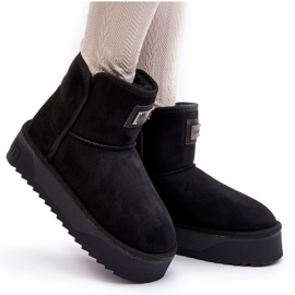 Des bottes de neige des femmes végétaliennes sur la plate-forme noire D.Franklin le noir 5
