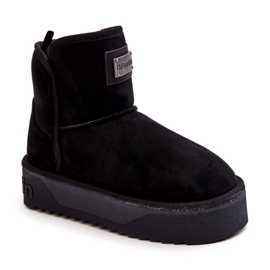 Des bottes de neige des femmes végétaliennes sur la plate-forme noire D.Franklin le noir 1