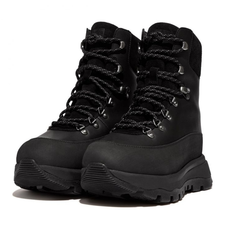 FitFlop Neo-D-Hyker Bottes de marche en tissu imperméable/daim W GP3-090 noir 4