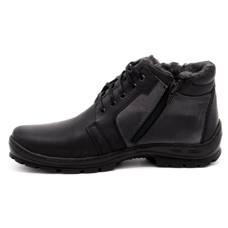 Polbut Bottes d'hiver pour hommes noires K9s le noir 1