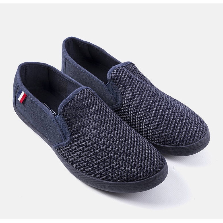 Baskets homme bleu marine ajourées Garibaldi 1