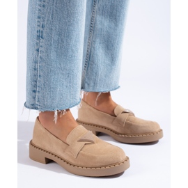 W. Potocki Mocassins femme en daim beige de chez Potocki 1