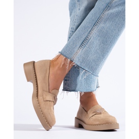 W. Potocki Mocassins femme en daim beige de chez Potocki 2