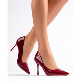 Escarpins vernis bordeaux Vinceza rouge 1
