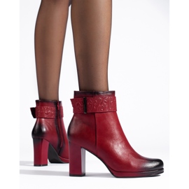 Bottes à talons hauts pour femmes rouges de Daszyński 1