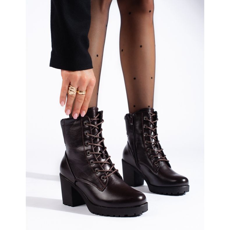 Bottines marron de Daszyński brun 1