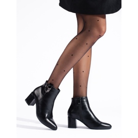 Bottines noires classiques élégantes de Daszyński le noir 1