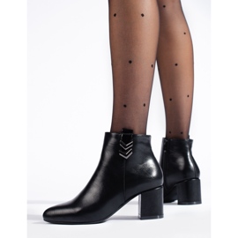 Bottines noires classiques élégantes de Daszyński le noir 2
