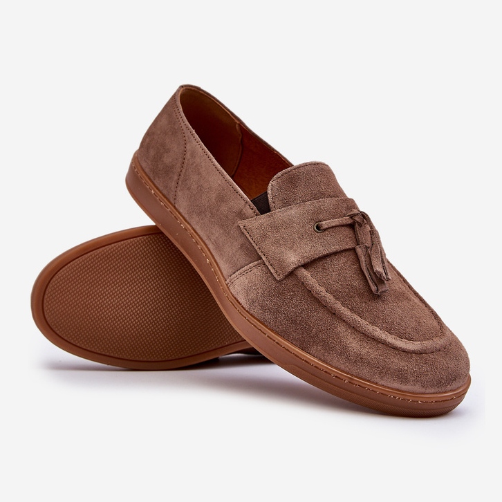 Mocassins En Daim Homme Zazoo 1566 Marron brun 1
