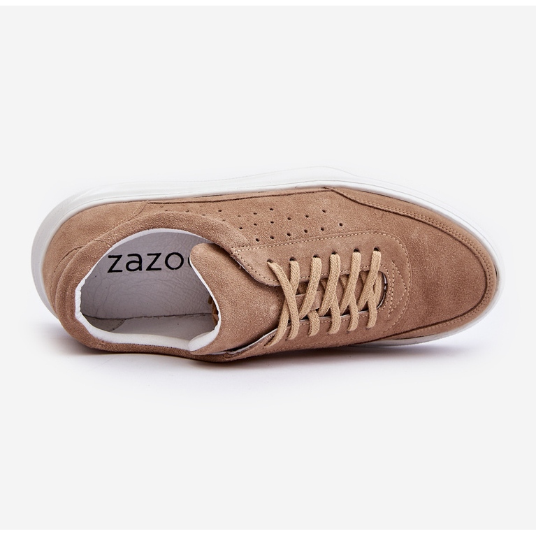 Chaussures de sport en daim pour hommes Zazoo 1544 Beige 2