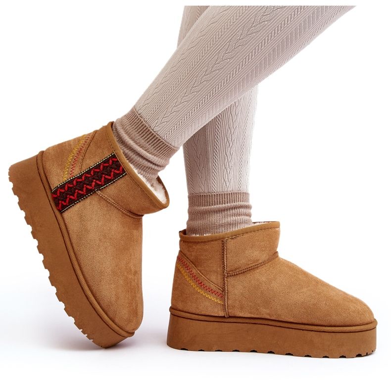 Bottes de neige isolées Camel Lomessa pour femmes sur plateforme brun 4