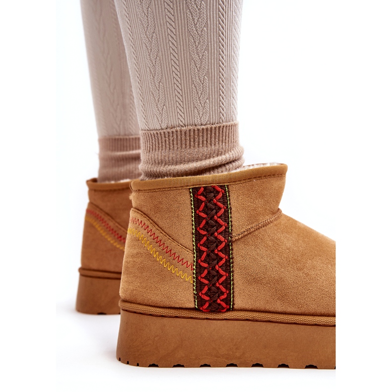 Bottes de neige isolées Camel Lomessa pour femmes sur plateforme brun 3