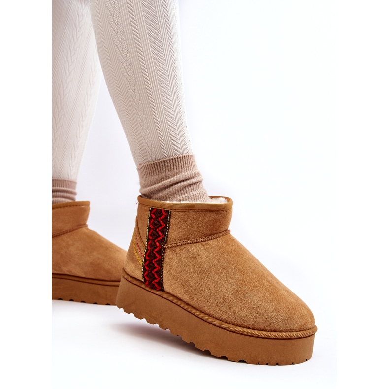 Bottes de neige isolées Camel Lomessa pour femmes sur plateforme brun 1