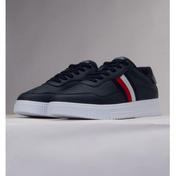 Chaussures Tommy Hilfiger Supercup Leather Stripes M FM0FM04824 DW5 bleu 1