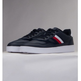 Tommy Hilfiger Court Cupsole Retro Lth Stripes chaussures M FM0FM04828 DW5 bleu 1
