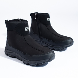 Bottes de neige DK pour hommes à semelle épaisse, noires 1