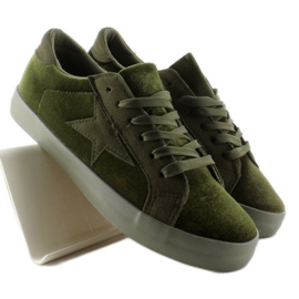 Baskets en velours BL70P Vert Foncé 2