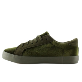 Baskets en velours BL70P Vert Foncé 1