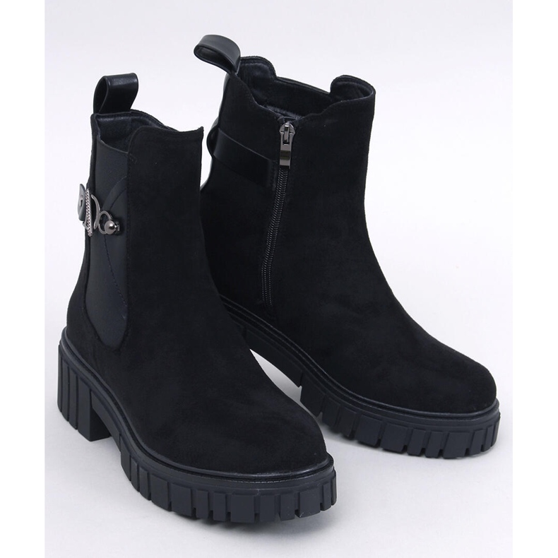 Errol Bottines Chelsea plateforme noires 1