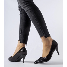 Escarpins à talons hauts Ernesto noirs à sequins 2