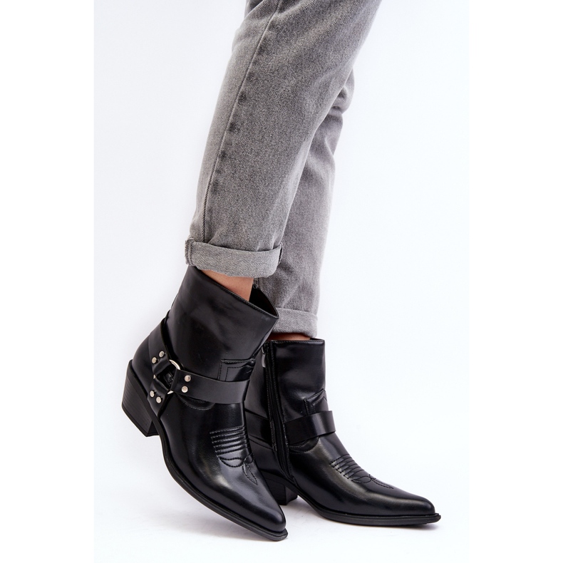 Bottes de cowboy isolées pour femmes noires Venosa 2