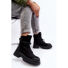 Bottines Trappeur Femme Sur Semelle Épaisse, Noir Narelona 1