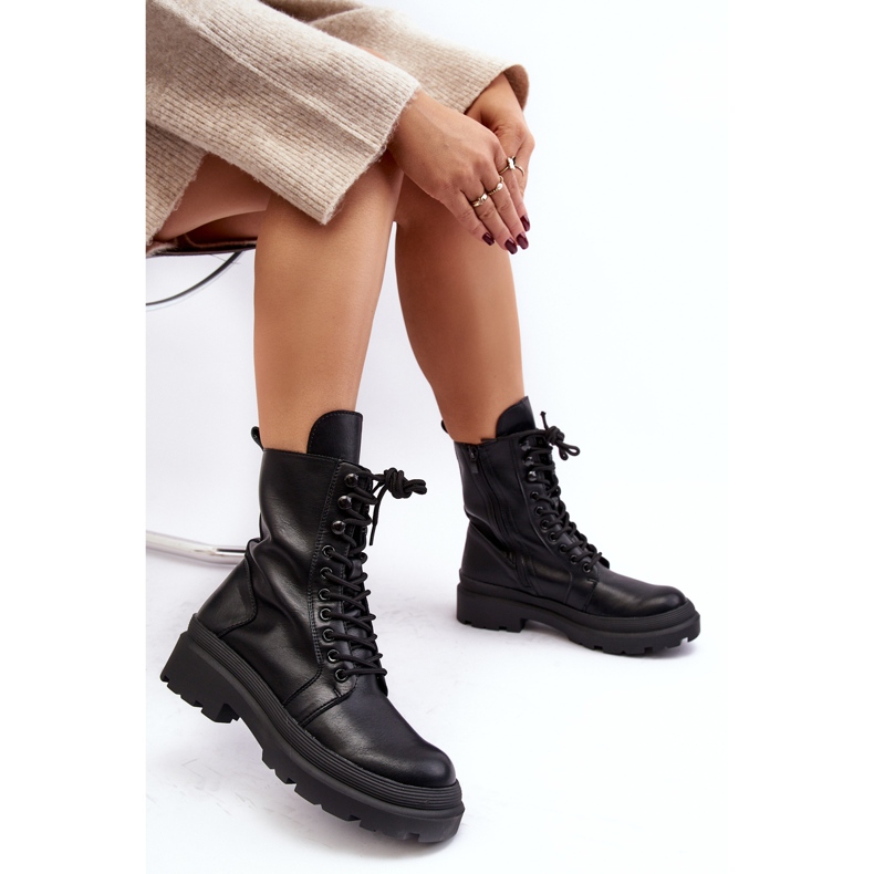 Bottes de travail pour femmes, éco-cuir, noir Irande 1
