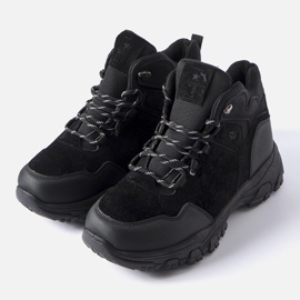 Bottines Ponte isolées noires en éco-daim pour hommes le noir 1