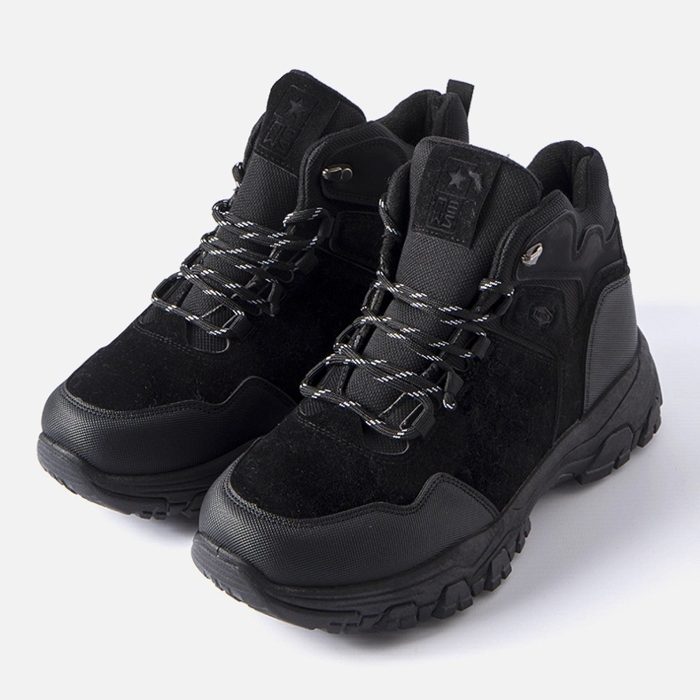 Bottines Ponte isolées noires en éco-daim pour hommes 1