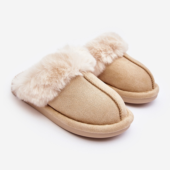 Chaussons Befana Befana pour enfants avec fourrure beige 1
