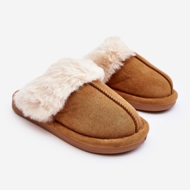Chaussons enfant avec fourrure Camel Befana brun 1 Chaussons enfant avec fourrure Camel Befana brun 1