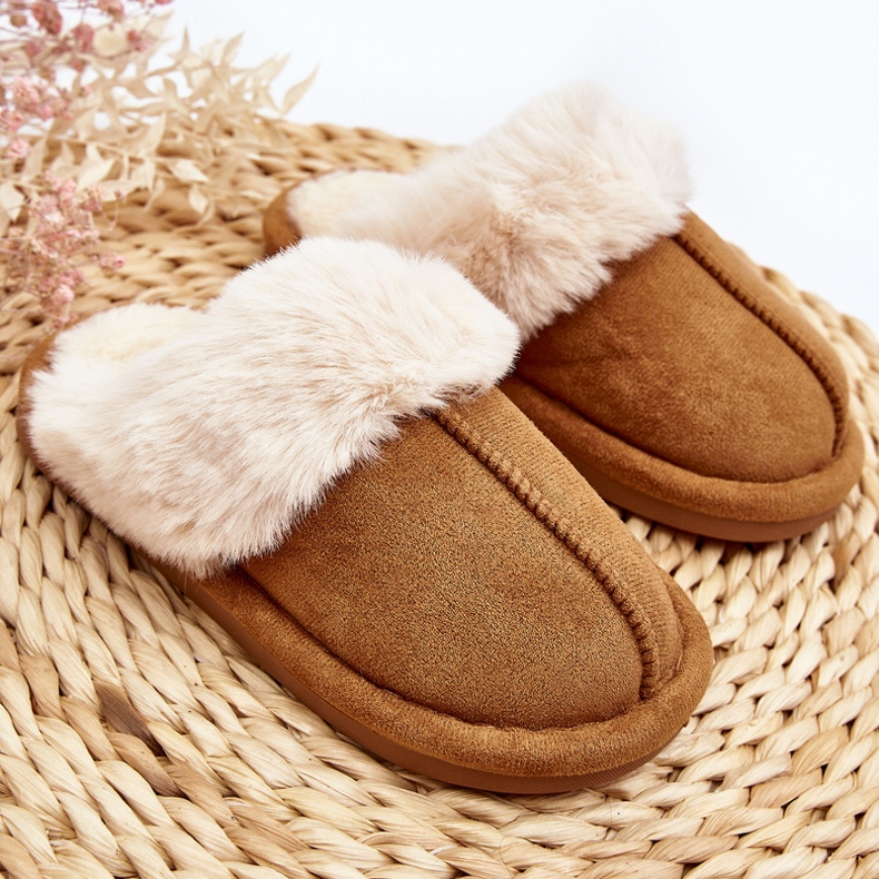 Chaussons enfant avec fourrure Camel Befana brun 2 Chaussons enfant avec fourrure Camel Befana brun 2