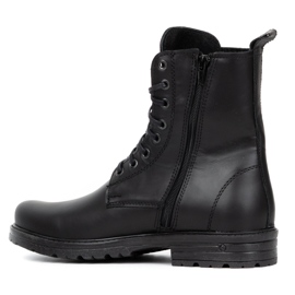 Polbut Bottines Chelsea homme militaire polonais 2118ŚW cuir noir 5
