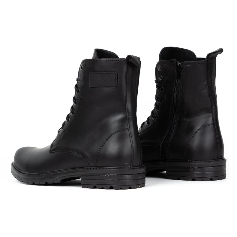 Polbut Bottines Chelsea homme militaire polonais 2118ŚW cuir noir le noir 7