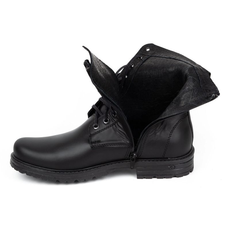 Polbut Bottines Chelsea homme militaire polonais 2118ŚW cuir noir 6