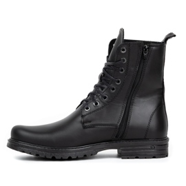 Polbut Bottines Chelsea homme militaire polonais 2118ŚW cuir noir le noir 2