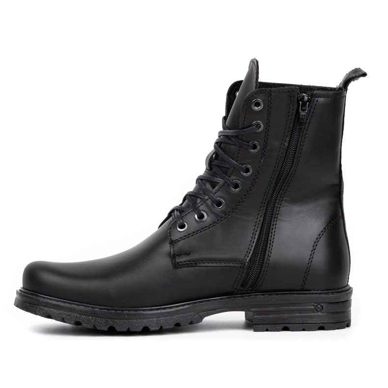Polbut Bottines Chelsea homme militaire polonais 2118ŚW cuir noir le noir 2