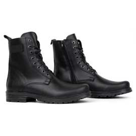 Polbut Bottines Chelsea homme militaire polonais 2118ŚW cuir noir le noir 3