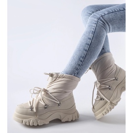 Bottes de neige Aubine isolées beiges 1