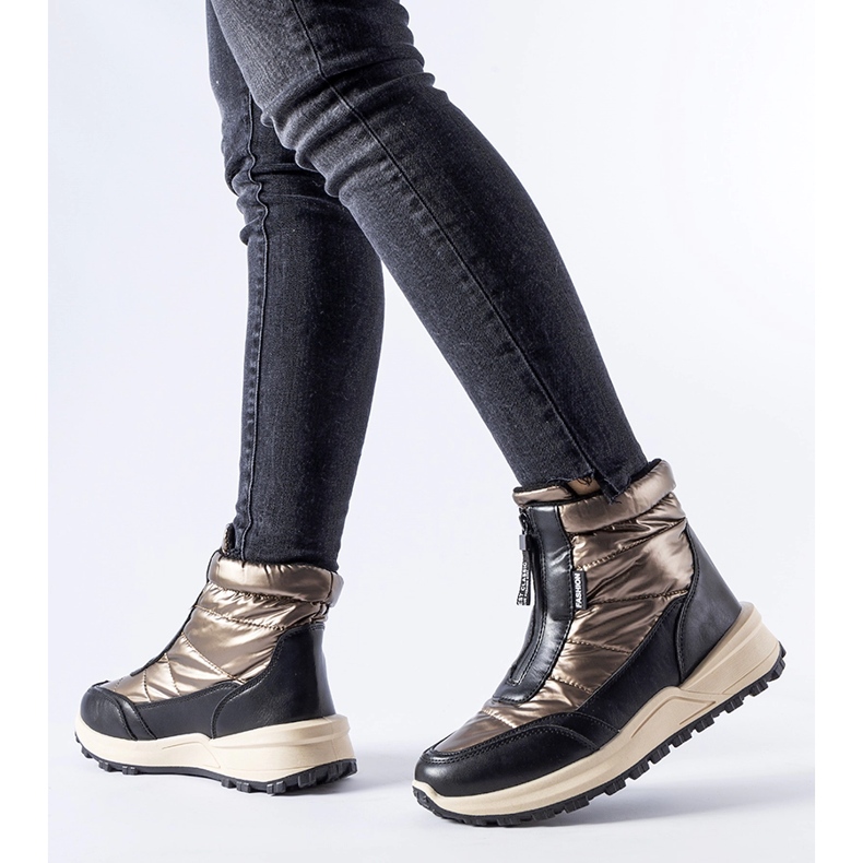 Bottes de neige isolées marron Ritter avec fermeture éclair brun 1 Bottes de neige isolées marron Ritter avec fermeture éclair brun 1