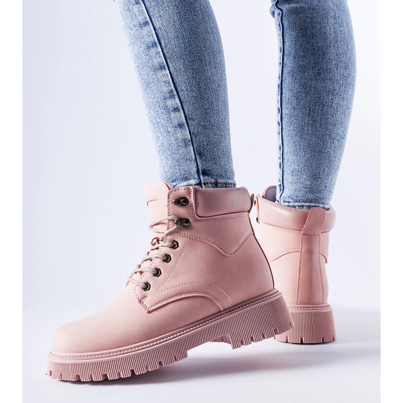 Travailleurs Aranova isolés à lacets rose clair 1