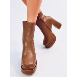 Bottines plateformes Charokee Khaki confortables brun 3