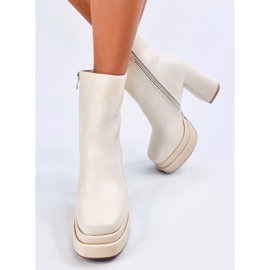 Bottines plateforme Charokee Beige confortables - 2ème qualité 2