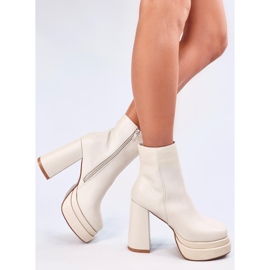 Bottines plateforme Charokee Beige confortables - 2ème qualité 3
