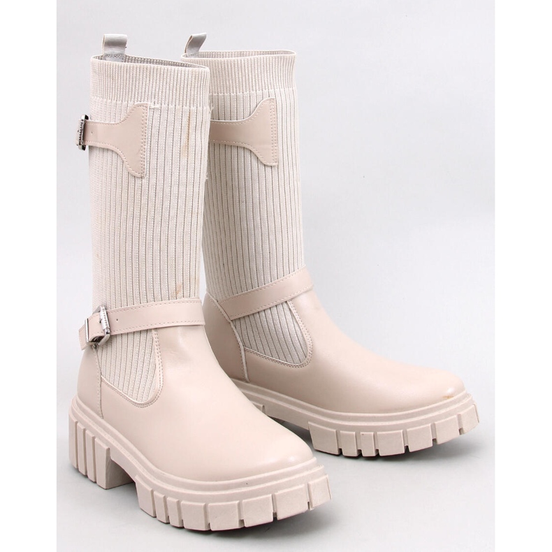 Bottines Rhea Beige à tige souple 1