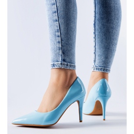 Escarpins Agrate pointus bleus 2